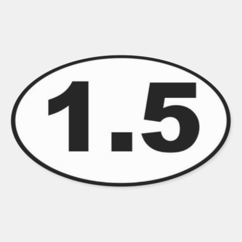 15 Mile Oval Sticker