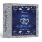 1.5" Navy Silver Floral Hearts Wedding Binder
