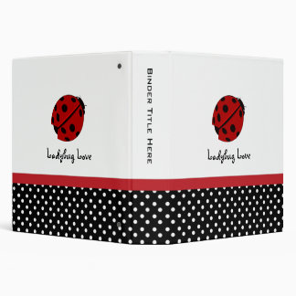 1.5" Personalized Ladybug Love Binder