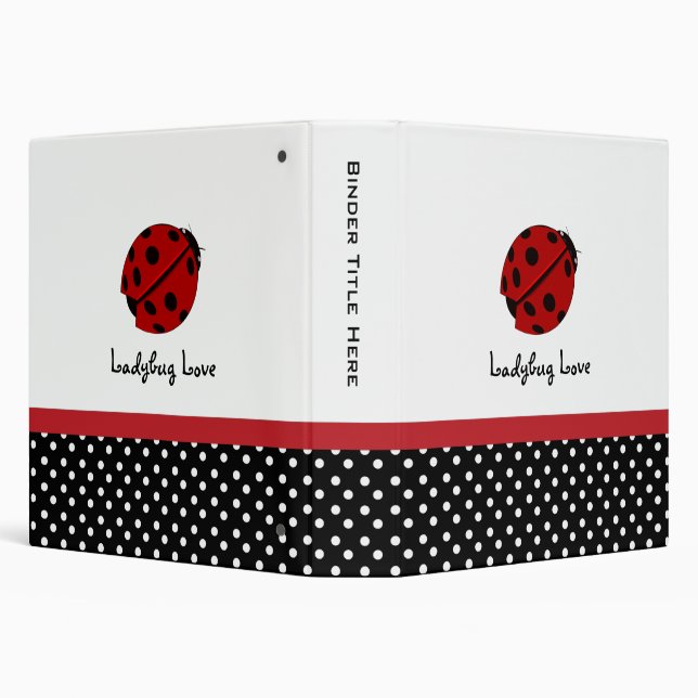 1.5" Personalized Ladybug Love Binder (Background)