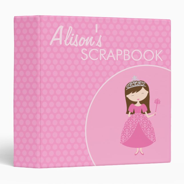 1.5" Princess Scrapbook Binder (Front/Spine)