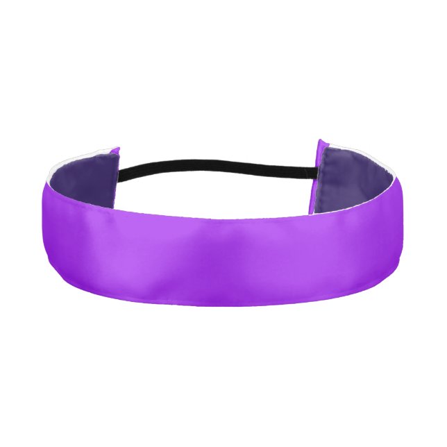 1.5" Purple Double Satin Fitness Headband (Front)