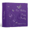 1.5" Purple Silver Floral Butterfly Wedding Binder