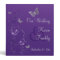 1.5" Purple Silver Floral Butterfly Wedding Binder