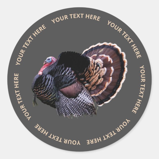 1.5" Round Wild Turkey Sticker (Front)