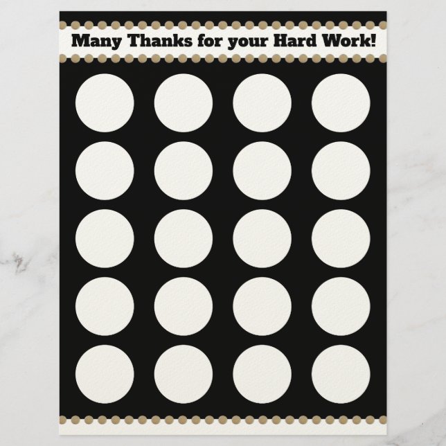 1.5" sticker employee recognition cubicle poster letterhead (Front)