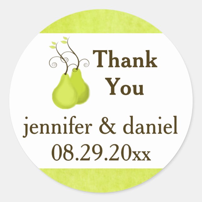 1.5" Wedding Favor Sticker | Perfect Pair (Front)