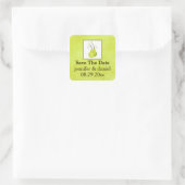1.5" Wedding Sticker | Perfect Pair | Green, White (Bag)