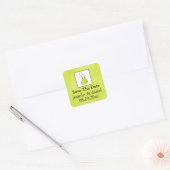 1.5" Wedding Sticker | Perfect Pair | Green, White (Envelope)