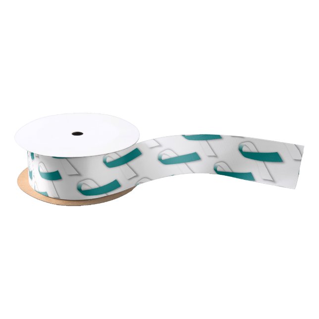1.5" Wide Satin Cervical Cancer Awareness Ribbon (Spool)