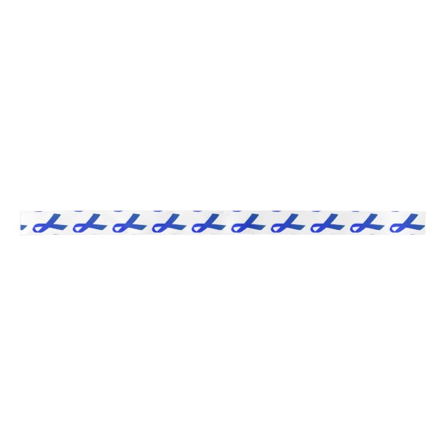 1.5" Wide Satin Colon Cancer Awareness Ribbon (Front)