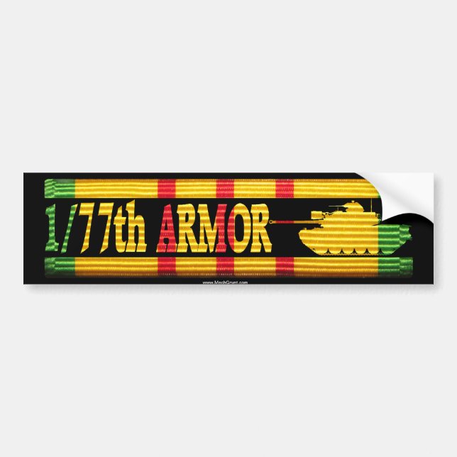 1/77th Armor M48A3 VSR Bumper Sticker (Front)