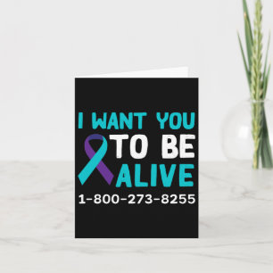 1 800 273 8255 - Suicide Prevention Day - Suicide Card