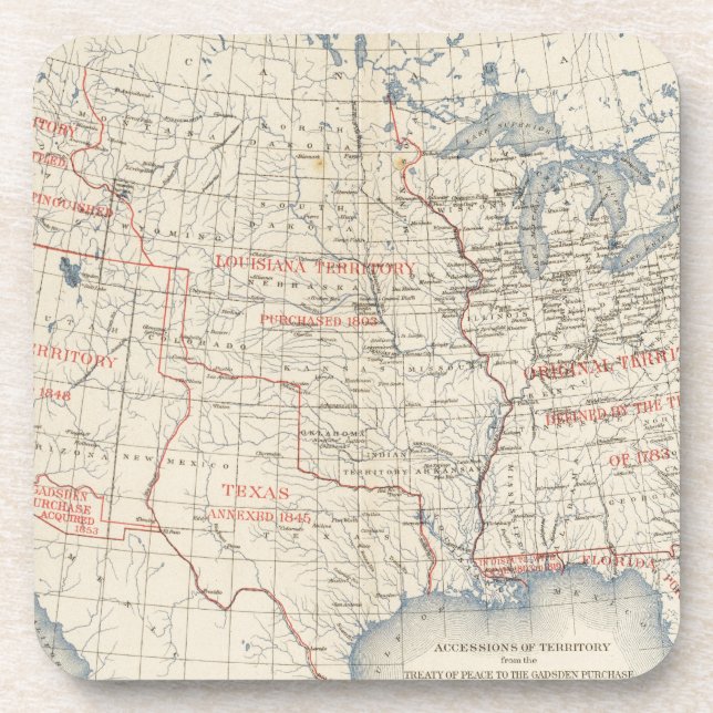 1 Accessions of territory Drink Coaster (Front)