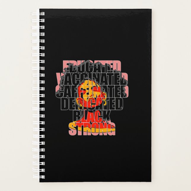 1 African American Woman Equality Black Strong Pro Planner (Front)