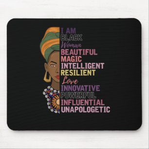1 African Women Gift I Am A Black Woman Black Hist Mouse Pad