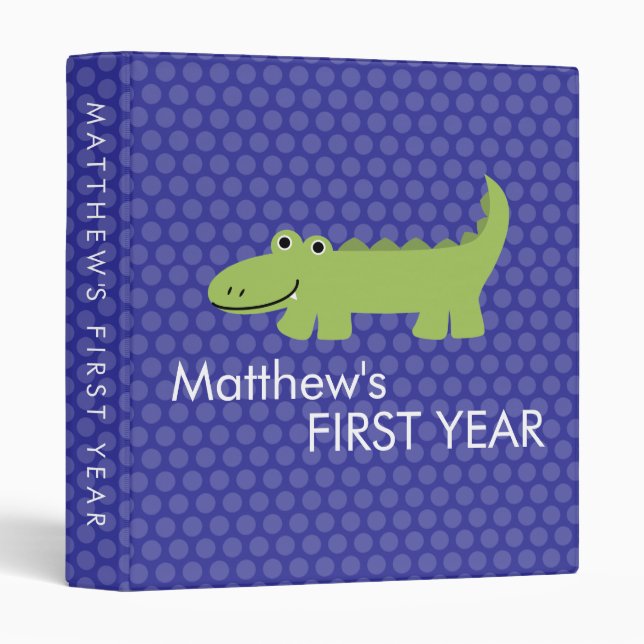1" Alligator Photo Album Binder (Front/Spine)