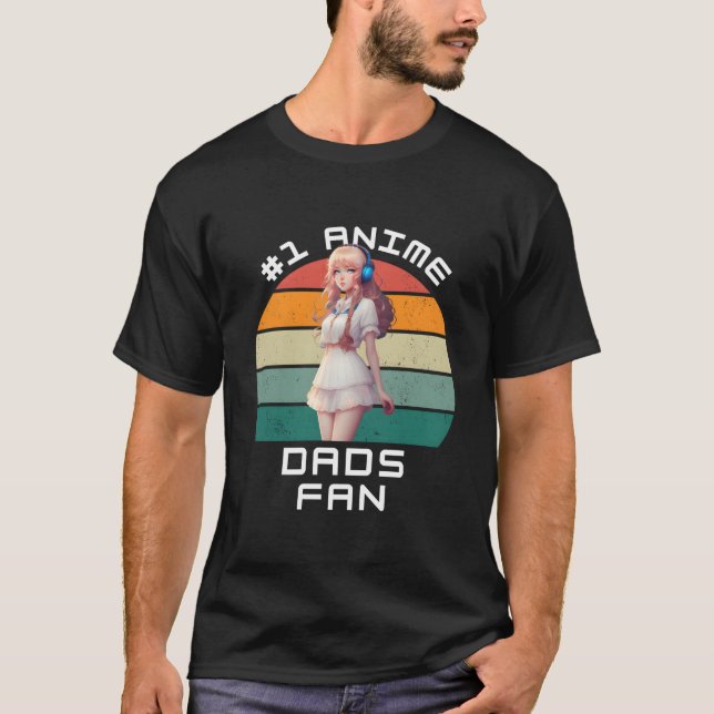 1 Anime Dads Ga Kawaii Anime Fan T-Shirt (Front)