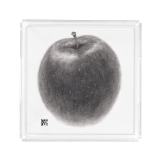 1 apple acrylic tray