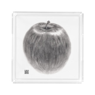 1 apple acrylic tray