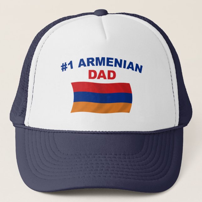 #1 Armenian Dad Trucker Hat (Front)