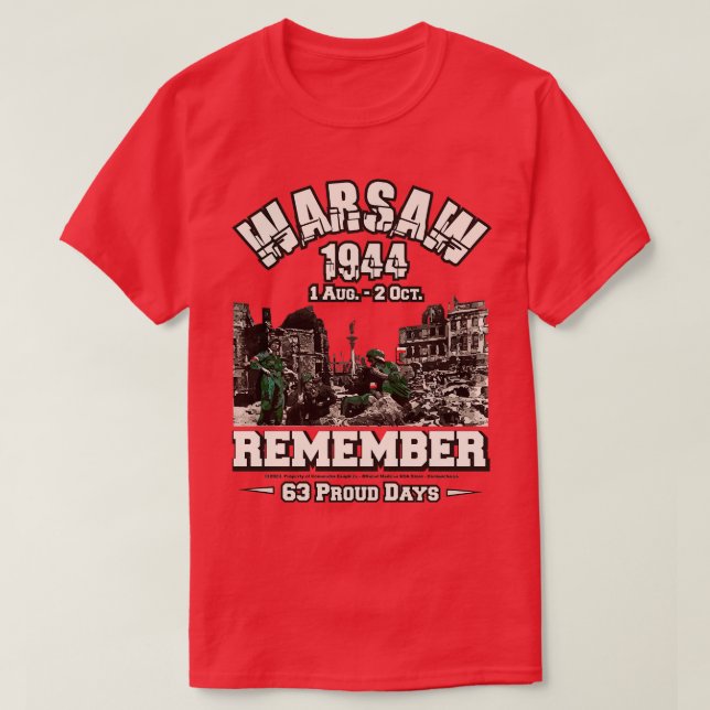 1 August 1944 Warsaw Uprising T-Shirt (Design Front)