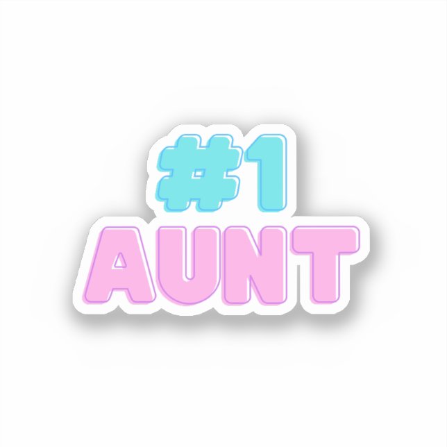 #1 Aunt Sticker (Front)