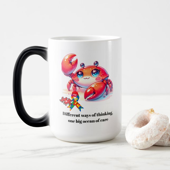 #1 Autism Awareness Color Morph Mug (With Donut)