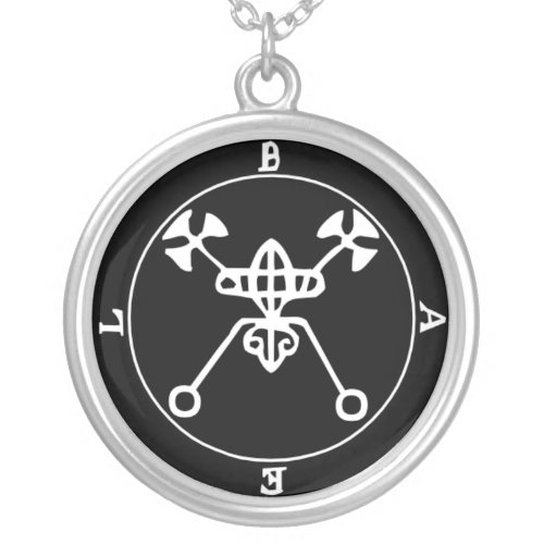 1 Bael _ Goetia Siegel Silver Plated Necklace
