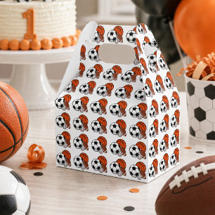 1 Ball Sports Theme Boy’s 1st Birthday Favor Boxes