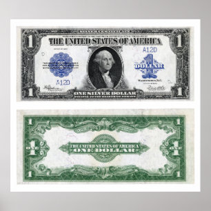 $1 Banknote Silver Certificate 1923 Poster