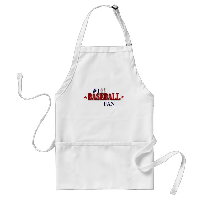 #1 BASEBALL FAN ADULT APRON (Front)