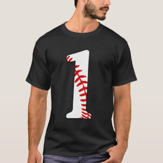 1 Baseball Kids Baseball Mom Jersey Love Baseball T-Shirt