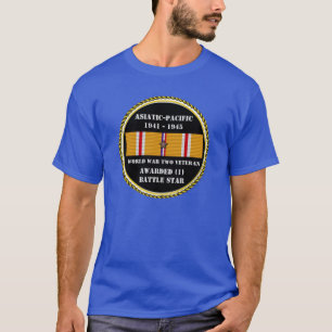 1 BATTLE STAR WWII Asiatic Pacific Veteran T-Shirt