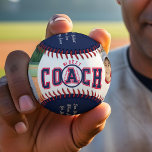 #1 Best Coach Custom Photos & Team Roster Keepsake Baseball<br><div class="desc">Fun and unique gift for baseball coaches. Custom personalized baseball features a coach photo and an additional photo to display your team photo. Customizations also include the coach's name, the year, and the team name or baseball league name, along with the team roster. Makes a great baseball league gift to...</div>