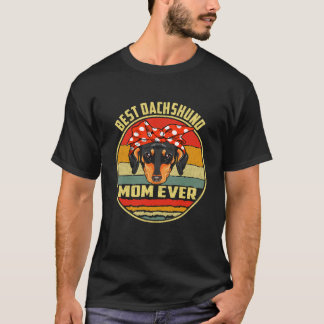 1 Best Dachshund Mom Ever Vintage T-Shirt