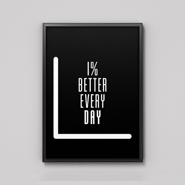 1% Better Canvas Motivational Wall Art  (Creator Uploaded)