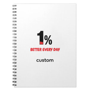 1% Better Every Day – Daily Progress Motivation  Notebook
