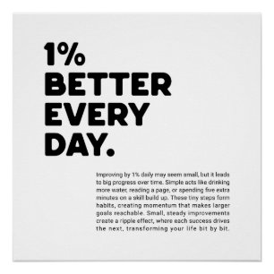 1% better every day motivational poster