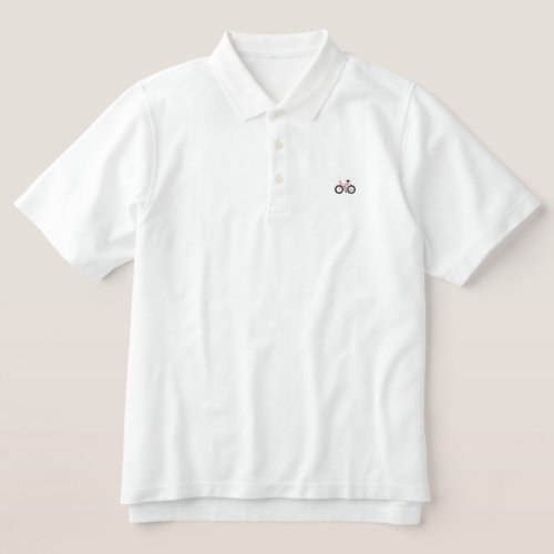 1 Bike Embroidered Polo Shirt