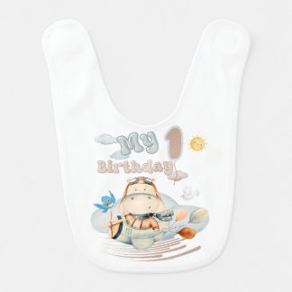 1.Birthday Baby bikes with a cute design Bib