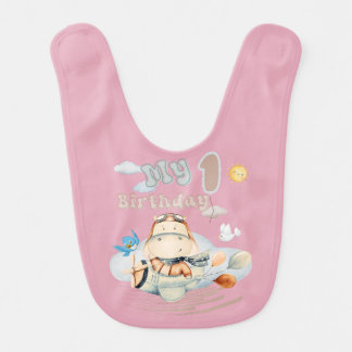 1.Birthday baby t-shirt with a low design Bib