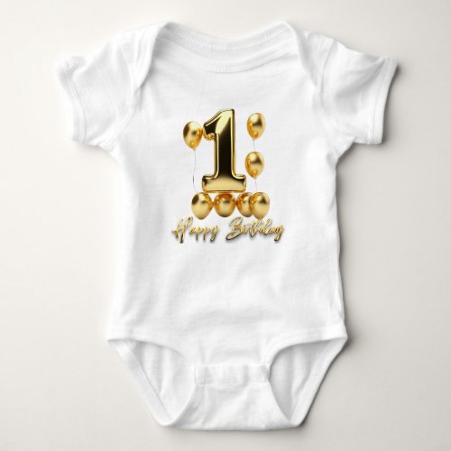1 Birthday T_Shirt Baby Bodysuit