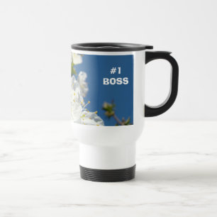 #1 BOSS Travel Coffee Mug Cherry Blossoms Spring