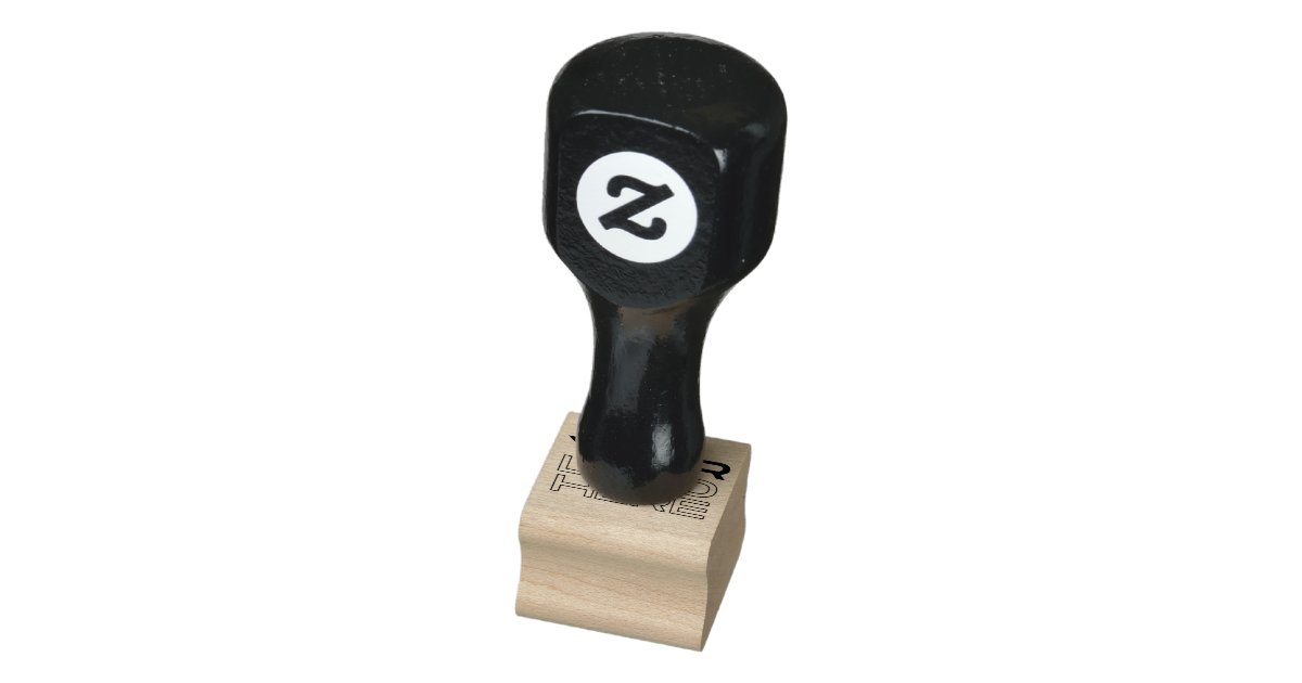 1 by 1 Wood Rubber Stamp