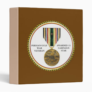 1 CAMPAIGN STAR PERSIAN GULF WAR VETERAN BINDER