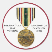 1 CAMPAIGN STAR PERSIAN GULF WAR VETERAN