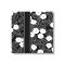 1 Canvas Black White Trim Damask Floral (a)