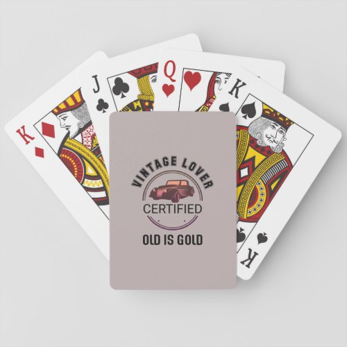 1car lover vintage   poker cards