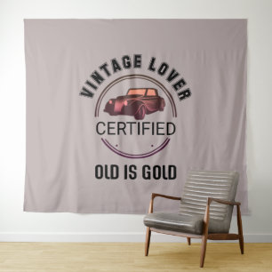 1.car lover vintage tapestry